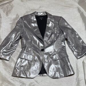 Bebe Silver Women's Blazer Jacket size 6